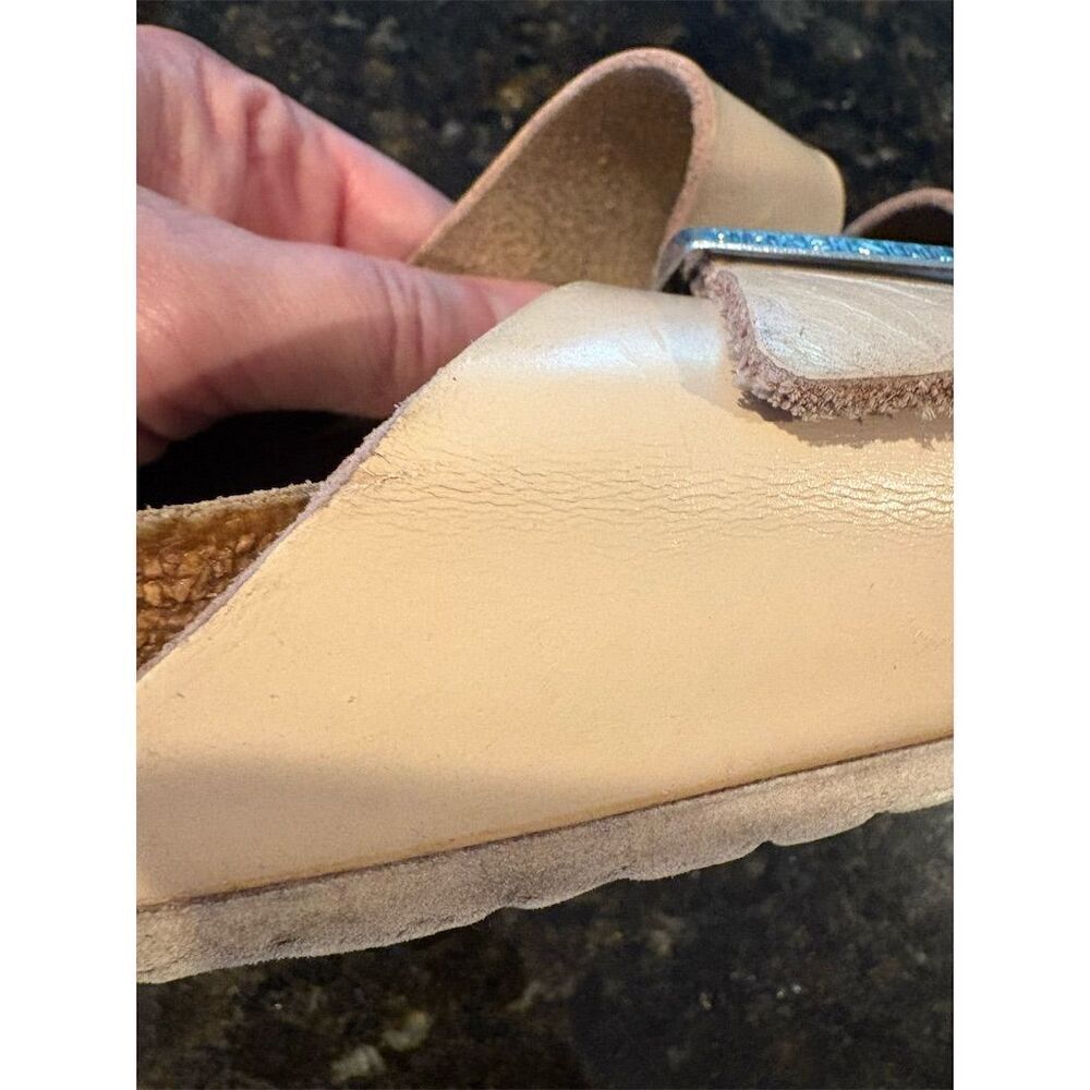 Birkenstock Arizona Women's Sandals Size 6 Ivory Leather Slip-On - Picture 12 of 16